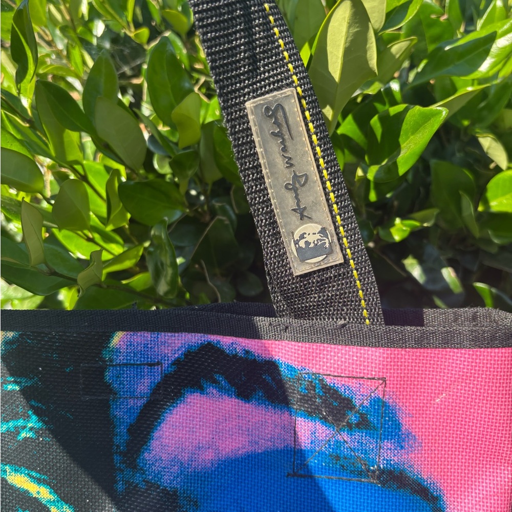 Vintage Loop NYC Official AnDy Warhol Marilyn Monroe Coated Canvas Tote Bag - Picture 3 of 8